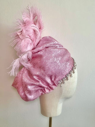 The "Showstopper" Couture Turban and Brooch