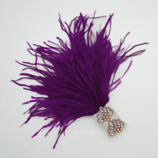 The "Rani" Kundan and Ostrich Feather Couture Brooch