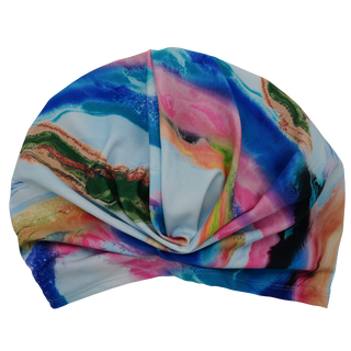 UV 50+ Aloe Cooling Activewear Turban | Water and Sand Marble