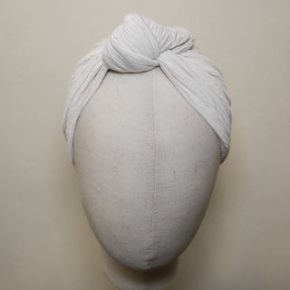 White Textured Knot Volumizer Turban