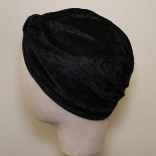 Black Velvet Pre-Tied Turban