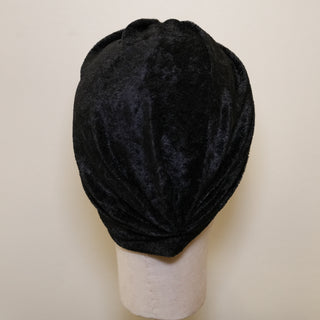 Black Velvet Pre-Tied Turban