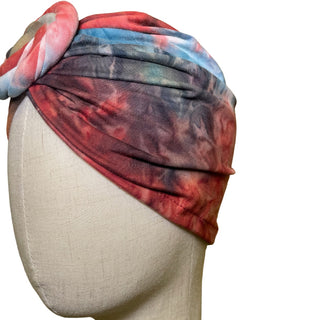 SAMPLE SALE | Top Knot Tie Dye Turban Blue White Brown Red