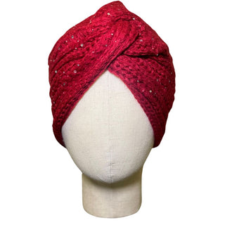 SAMPLE SALE | Rhinestone Knit Turban Red