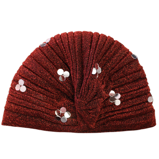 Shimmery Pleated Mirror Designer Turban
