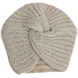Knit Turban Twist Knot Rhinestone Sparkles